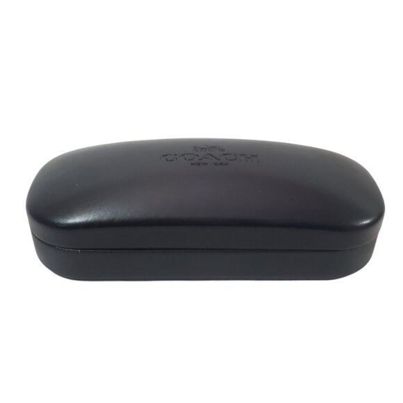 🔮SOLD🔮 Coach New York Black Hard Shell Eyeglass Case With Cleaning Cloth - Picture 4 of 8